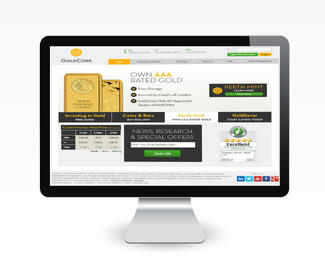 GoldCore Website In Monitor