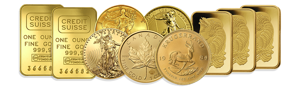 Gold coins and bars 1000 x 300px A
